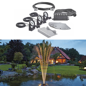 Floating fountain lighting set