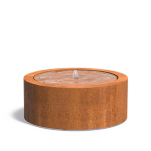 Cortenstaal Watertafel Rond 1000 x 400 mm
