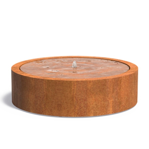 Cortenstaal Watertafel Rond 1450 x 400 mm