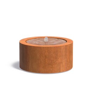 Cortenstaal Watertafel Rond 800 x 400 mm