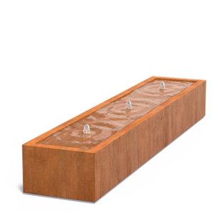 Cortenstaal Watertafel 3000 x 600 x 400 mm