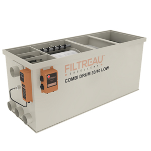 Filtreau Excellent <b>COMBI DRUM 30/40 LOW </b>In line<b><p style="color:red;">PUMP</p></b><b>70 m³</b>  vijverinhoud